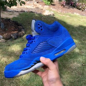 Jordan 5 blue and grey